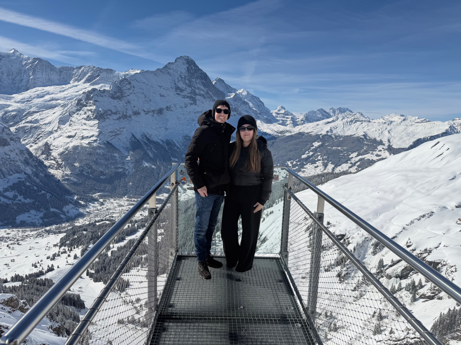 Couple on the First Cliff Walk above Grindelwald