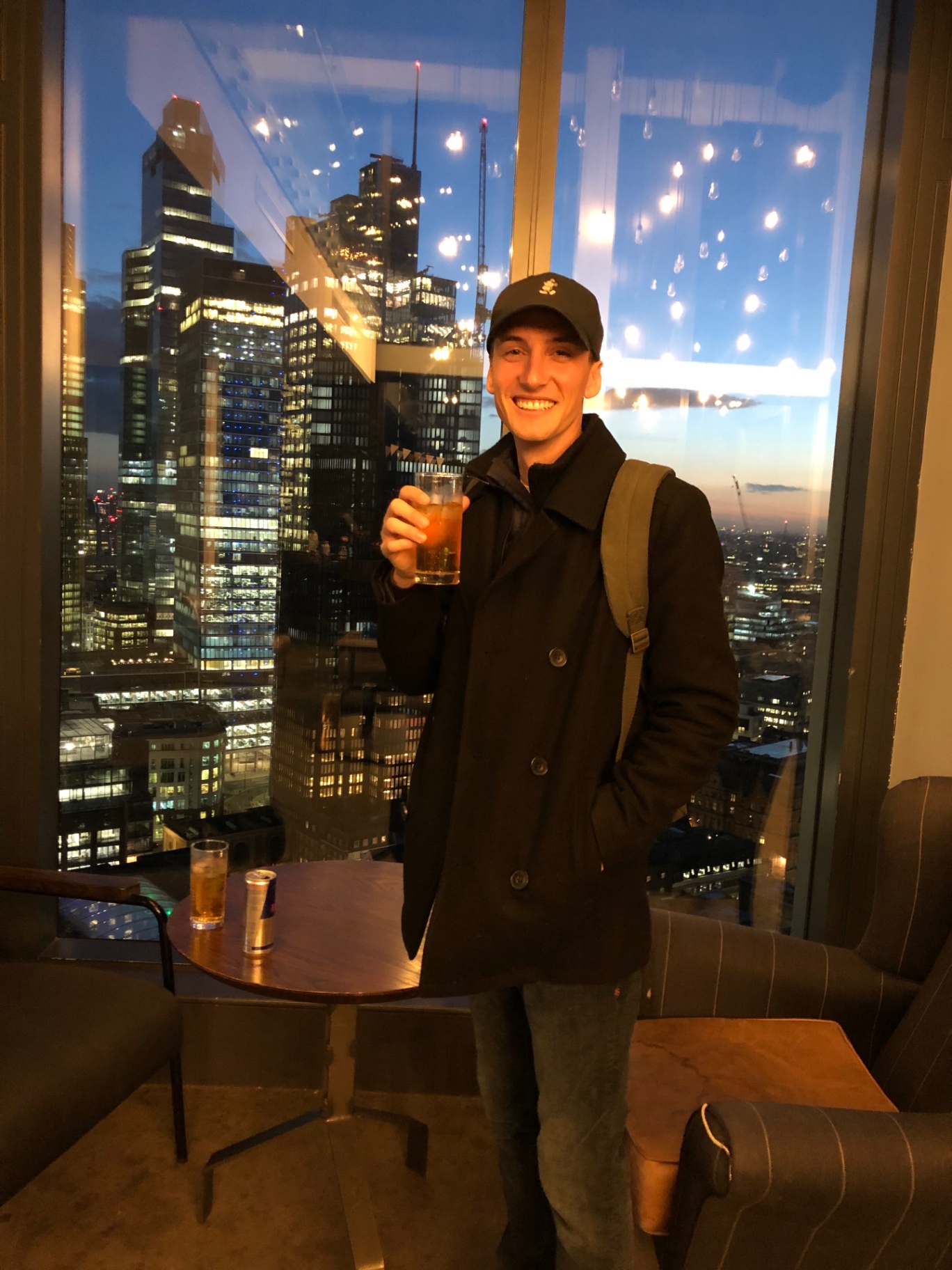 Drink at a skyline bar above the City of London